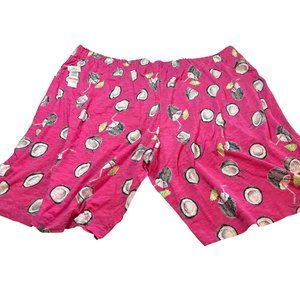 791 Hue	Sleepwear shorts with coconuts in 3X, elastic waist